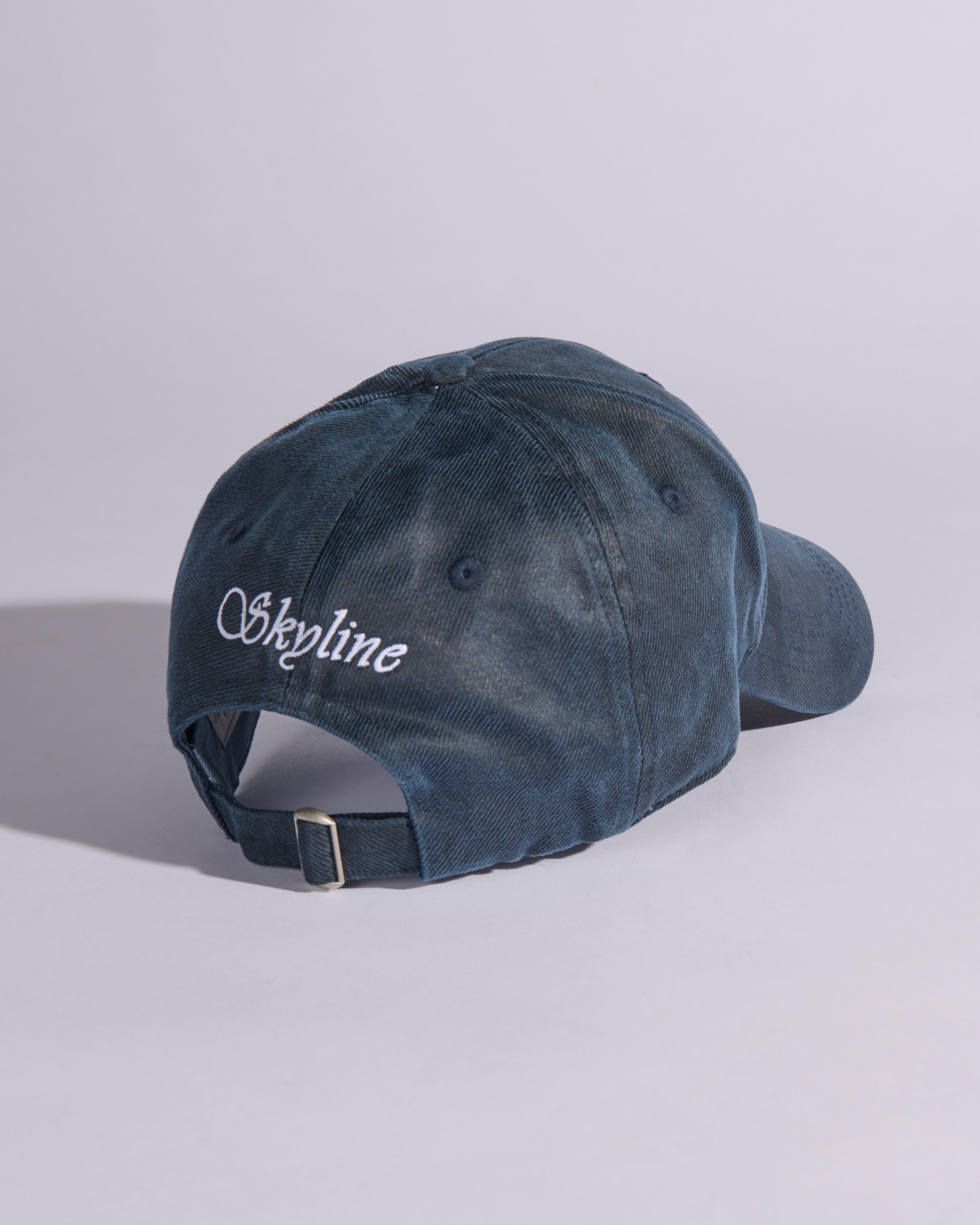 INSIGNIA WAXED COTTON BASEBALL CAP IN OBSIDIAN BLUE