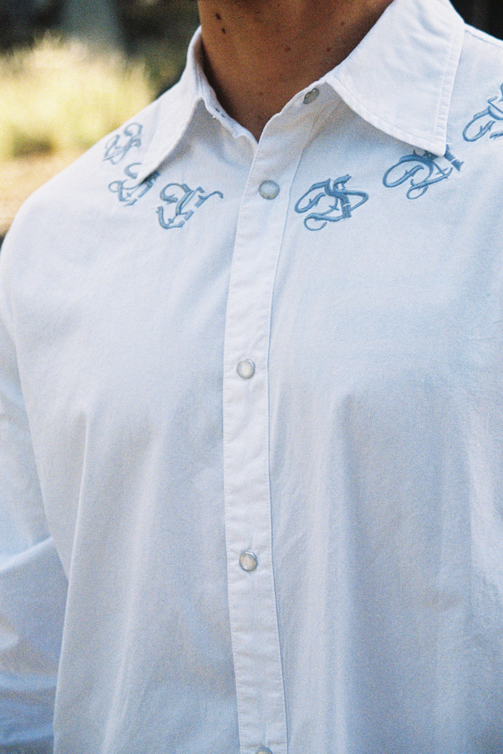 Pearl press-stud shirt