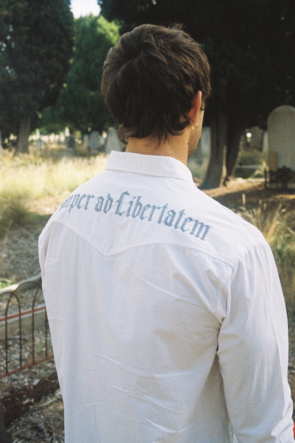 Pearl press-stud shirt