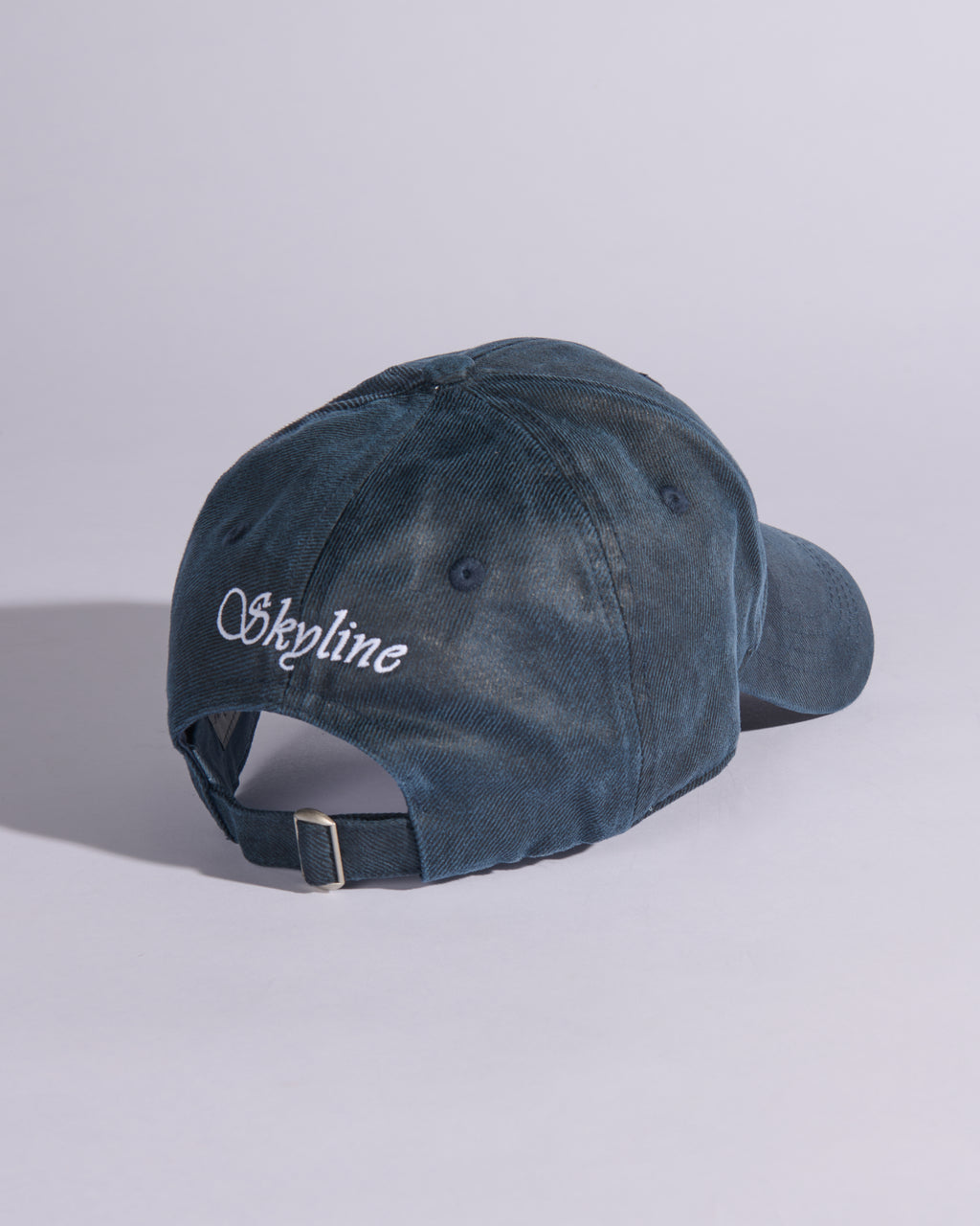 INSIGNIA WAXED COTTON BASEBALL CAP IN OBSIDIAN BLUE